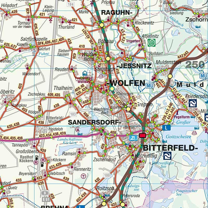 Nahverkehrskarte Sachsen-Anhalt